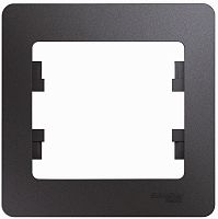 Рамка горизонтальная Systeme Electric Glossa 1-м. графит картинка